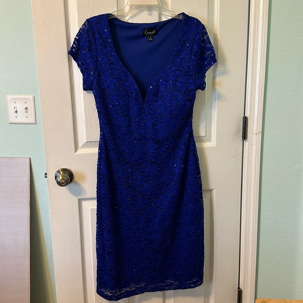 BRAND NEW royal blue dress with sequins. A must for your NYE party!